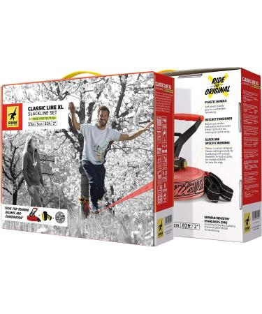 Gibbon Slacklines Classicline XL 82ft with Treewear - Red | 74ft Line + 8ft Ratchet Strap | Ratchet Protection & Tree/Line Protection - Buy Online on GoSupps.com