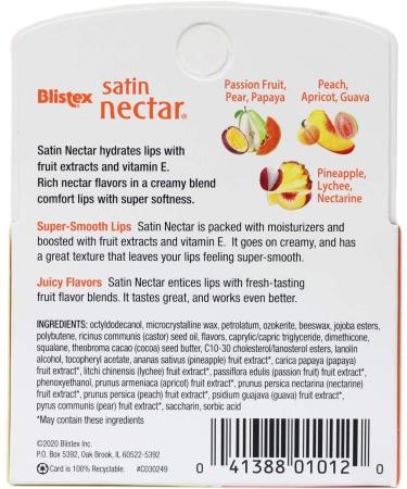 Blistex Satin Nectar Lip Moisturizer Variety Pack - 3 x 0.15 oz - Hydrating Lip Care - Buy Online on GoSupps.com