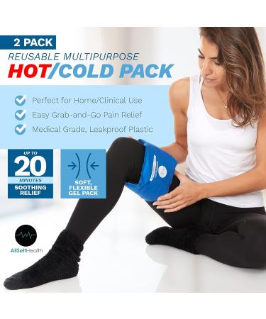2 Pack Ice Packs for Injuries - Hot Cold Gel Pad for Pain Relief & Injury Recovery - Buy Online on GoSupps.com