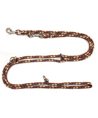 Dogeline Double Leash Practice Leash for medium dogs up to 45 kg over 39 colors very stable (3.50 m country) 3.50 m brown-gray beige