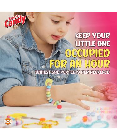 Girls Candy Jewellery Making Kit - Create Your Own Candy Necklace & Bracelet | 80g Candy Sweets | SOL 2pk Kit with Sticker - Buy Online on GoSupps.com