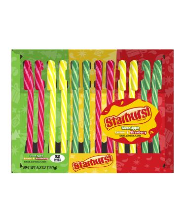 Starburst Assorted Candy Canes 5.3 oz. Box - Case of 12