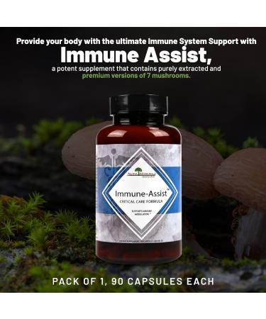 Aloha Medicinals Immune Assist Critical Care Formula - Organic Mushroom Supplement - 7 Mushroom Extracts - 90 Capsules - Buy Online on GoSupps.com