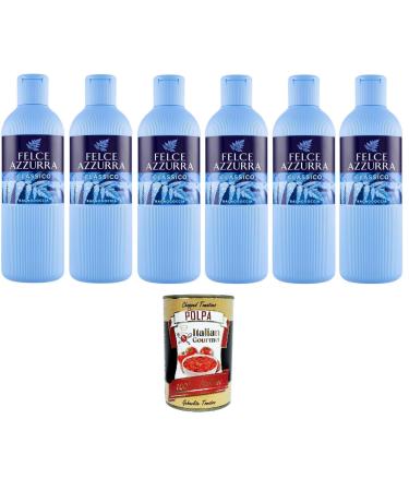 Italian Gourmet ER Felce Azzurra Original Classic shower bath rich velvety bath experience with the classic Azzurra fragrancepHneutral soap prevents skin irritations 6 x 650 ml + Italian Gourmet 400 g