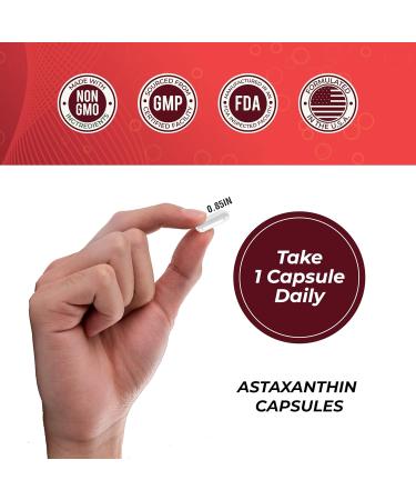 Astaxanthin 12mg Antioxidant Supplement for Skin Eye & Cellular Health | 60 Capsules (60-Day Supply) | Natural Microalgae Extract for Recovery Immunity & Anti-Aging Support | Non-GMO - Buy Online on GoSupps.com