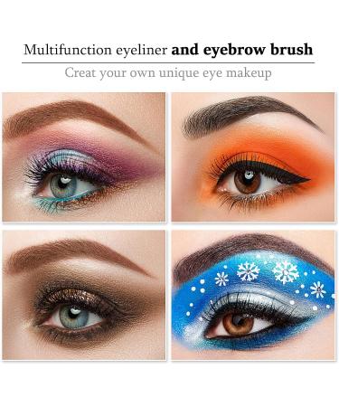 Lusofie 3pcs Eyeliner Brush Set - Professional Eye Makeup Brushes for Angled Eyeliner, Concealer, and Beveled Eyebrows - Buy Online on GoSupps.com