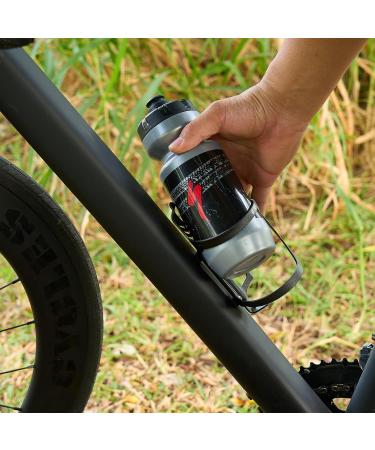 Corki Cycles Bike Bottle Holder - Right & Left Slide-Entry for Racing MTB & E-Bikes - Aluminum Black 2-Pack - Buy Online on GoSupps.com