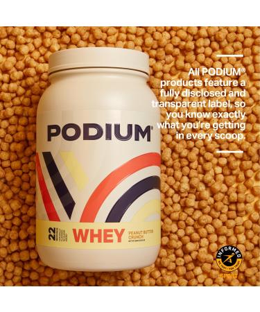 Podium Nutrition Whey Protein Powder - Peanut Butter Crunch - 22 Servings 27g Protein Per Serving - Best International Shipping - Buy Online on GoSupps.com