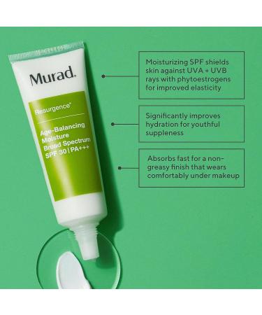 Murad Age-Balancing Moisture Broad Spectrum SPF 30 Resurgence Moisturizer 1.7 oz - Improves Elasticity & Protects Skin - Buy Online on GoSupps.com
