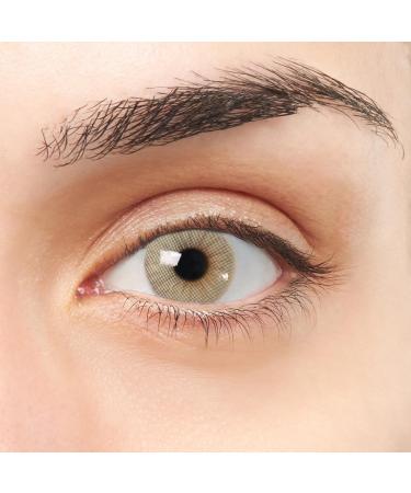 Jaspe VIP light green contact lenses Super natural design I annual lenses colored without strength (2 lenses) + contact lens container tweezers and onsetians with soft silicone - Buy Online on GoSupps.com