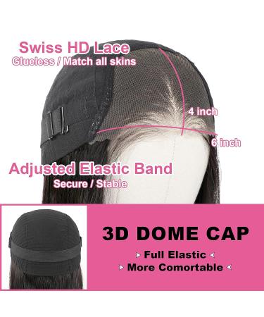 Original Queen 24 Inch Straight HD Lace Front Wig - Glueless Human Hair Wig for Women - Pre Cut & Pre Plucked - 180% Density - Natural Black - Buy Online on GoSupps.com