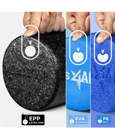 Yes4All High-Density EPP Foam Roller for Back, Legs & Muscle Massage - 36-inch Black - Buy Online on GoSupps.com