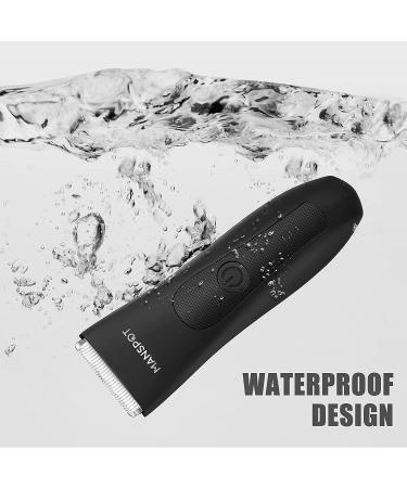 MANSPOT Groin Hair Trimmer for Men - Waterproof Electric Ball Shaver with Replaceable Ceramic Blades | 90-Minute Runtime - Buy Online on GoSupps.com