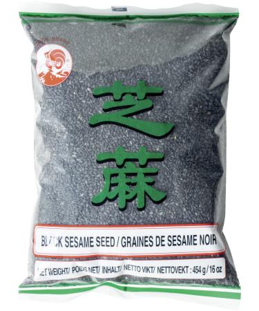 Cock black sesame seeds, (1 x 454 g)