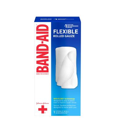 Band-Aid Brand Of First Aid Products Rolled Gauze 4 Inches By 2.5 Yards