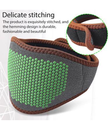 Heated Neck Bracket | Adjustable Magnetic Fleece Neck Warmer for Pain Relief | Black-Green Dot - Buy Online on GoSupps.com