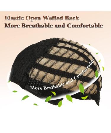 Fine Lace Front Wavy Wig for Women | 40 cm Black Brown to Light Blonde Shoulder-Length Synthetic Bob | Daily Wear Middle Parting R4/613/24# - Buy Online on GoSupps.com