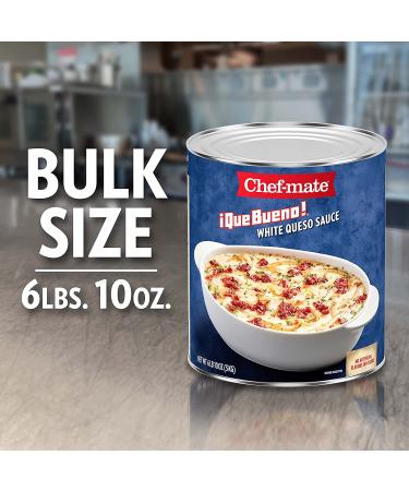 Chef-mate Que Bueno White Queso and Nacho Cheese Sauce  Canned Food  6 lb. 10 oz. Bulk Can - Buy Online on GoSupps.com