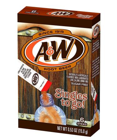 A&W Root Beer Sugar Free Singles To go Drink Mix by A&W-SET OF 4 raspberry 15 g (Pack of 4)