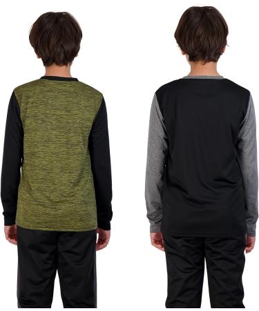 Hind Boys 4-Piece Active Long Sleeve Quick Dry T-Shirt and Jogger Set - Black, Size 10 - Buy Online on GoSupps.com