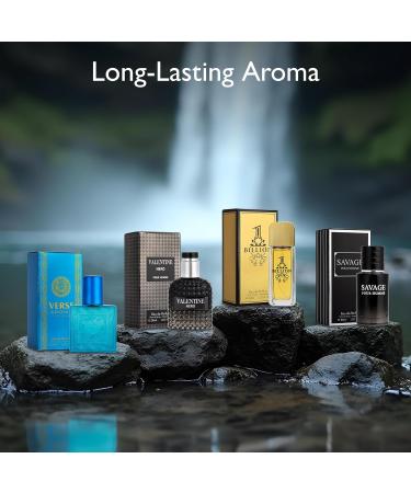 Signature Scent 4-Piece Mini Fragrance Set for Men Includes Savage/1 Billion/Verse/Valentine Collection of Woody Spicy Citrus & Aromatic Fragrance Non-Irritating Ingredient Each One in 30ml Bottle Spicy Aromatic - Citrus Oriental & Woody Notes 4 Fl Oz (Pa - Buy Online on GoSupps.com