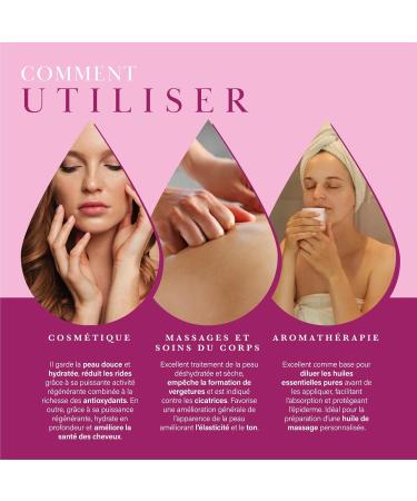 Oxxigena - 100% Pure Rosehip Oil 250 ml Bottle Versatile Moisturizer for Dry and Chapped Skin Ideal for Wrinkles Scars Nails or Hair - Buy Online on GoSupps.com