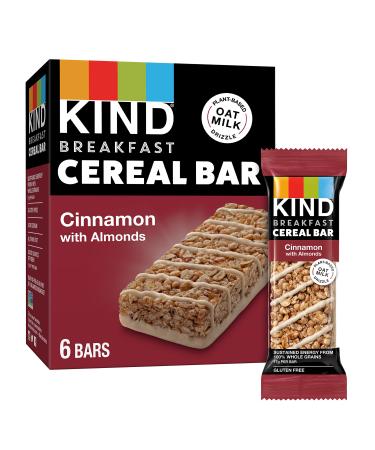 KIND Breakfast Cereal Bars Gluten Free Snacks Cinnamon with Almonds 9.3oz Box (6 Bars) Cinnamon with Almonds 6