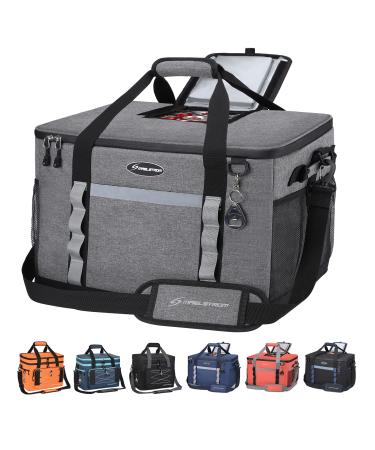 Maelstrom Soft Cooler Bag,Collapsible Soft Sided Cooler,30/60/75 Cans Beach Cooler,Ice Chest,Large Leakproof Camping Cooler,Portable Travel Cooler for Grocery Shopping,Camping,Kayaking,Road Trips 75 Can Gray 75 Can