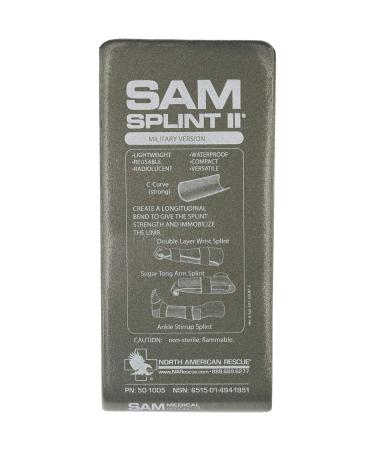 SAM Splint II Tactical Maleable Splint  Olive Drab