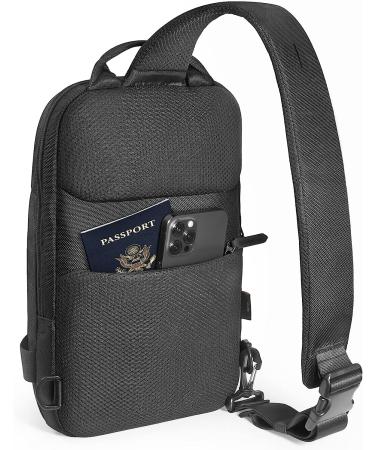 tomtoc Compact EDC Sling Bag for Nintendo Switch OLED & 11-inch iPad Pro - Water-resistant Crossbody Backpack for Travel, Work & Sport - 7L Black - Buy Online on GoSupps.com