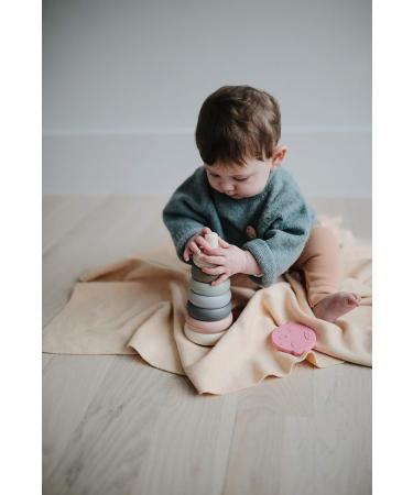 Mushie Bite Ring for Babies | BPA-Free Silicone | Promotes Motor Skills & Visual Sense | Safe Toddler Teething Toy (Banana Cream) - Buy Online on GoSupps.com