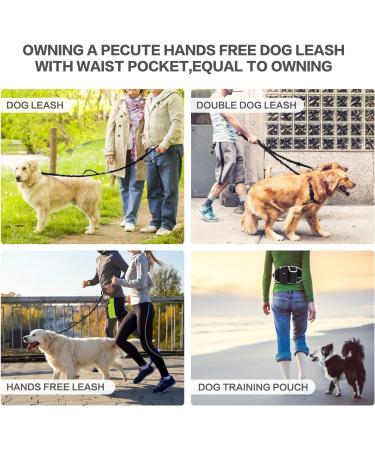 Pecute Dog Leash with Belly Belt - Jogging Leash for Large & Medium Dogs Elastic Running Leash with Belt Bag Supports Up to 110kg - Buy Online on GoSupps.com