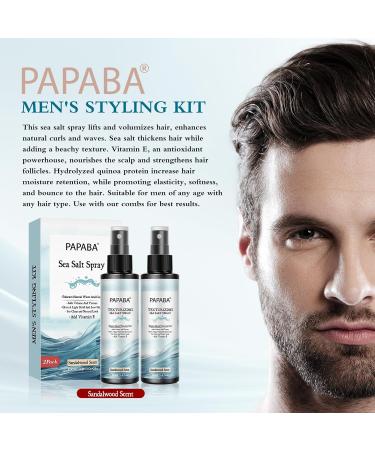 Sea Salt Spray for Men - Texturizing Hair Spray with Quinoa Protein | Instant Volume & Thickness | Sandalwood Scent - Buy Online on GoSupps.com