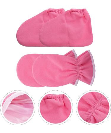 CLISPEED Mitaines et Chaussettes en Paraffine Rose 2 Pi ces pour Soins des Mains Pieds Bain de Paraffine Spa Hydratant la Cire pour P dicure et Manucure Domicile - Buy Online on GoSupps.com