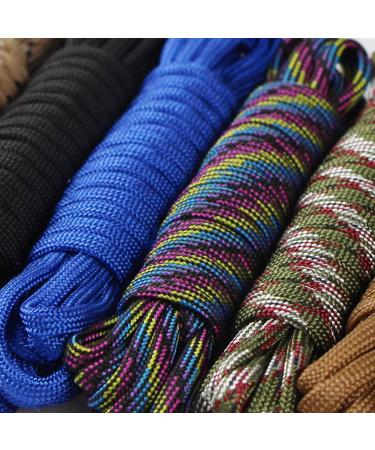 Aufodara 24er Set Paracord Bracelets - DIY Nylon Rope Kits with Black Plastic Click Closure Key Ring & Carabiner Hook - Buy Online on GoSupps.com