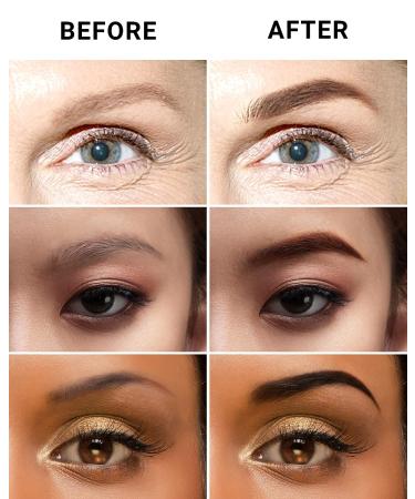 Eyebrow Stamp Stencil Kit - 1 Step Brow Stamping with 25 Stencils - Long-Lasting & Waterproof in Black Grey - Buy Online on GoSupps.com