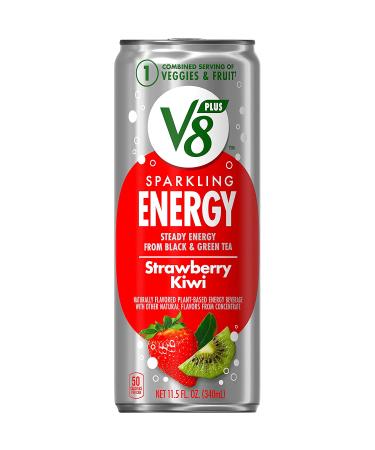V8 +SPARKLING ENERGY Strawberry Kiwi Energy Drink | 12-Pack 11.5 FL OZ Cans | Made with Real Vegetable and Fruit Juices - Buy Online on GoSupps.com