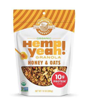 Manitoba Harvest Hemp Yeah! Granola 10oz - Organic Non-GMO, 10g Protein, 3.6g Omegas, 3g Fiber, <10g Sugar - Pack of 3 - Buy Online on GoSupps.com