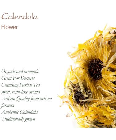 Calendula Marigold Petal Flower - 100g Whole Petals - Pack of 1 - Buy Online on GoSupps.com