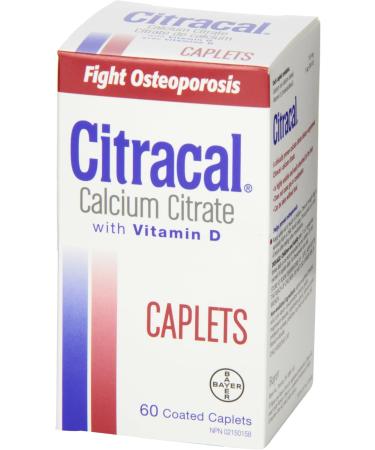 Citracal Calcium Citrate Vitamin D Caplet 60 Count (Pack of 1) - Buy Online on GoSupps.com
