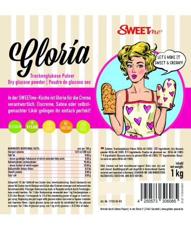 Buy SweetMe Glucose Powder 1 kg - Pure Dry Glucose for Ice Cream & Liqueurs | Additive-Free Food Quality - Buy Online on GoSupps.com