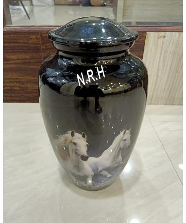 Eternal Horse Design Cremation Urn - Beautifully Handcrafted Adult Funeral Urn - Solid Metal Urn - Affordable Urn for Human Ashes - Buy Online on GoSupps.com