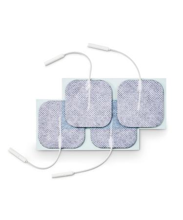 Premium TENS/EMS Unit 40 Electrode Pads 2x2 in. Reusable Self Stick Gel Carbon Electrodes