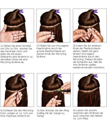 Shop Hair2Heart Microring Extensions - 50 Strands Human Hair Wavy 60cm #1 Black - International Shipping Available - Buy Online on GoSupps.com