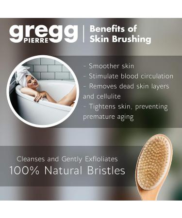 Gregg Pierre Bundle: 2 Natural Bristle Bath & Shower Brushes with Wooden Handles - Buy Online on GoSupps.com