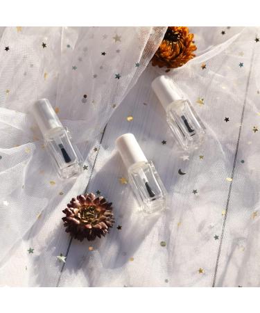 Agidea 5ML Empty Nail Polish Bottles - 6PCS Small Glass Containers with Brushes, Mixing Balls & Funnels (White) - Buy Online on GoSupps.com