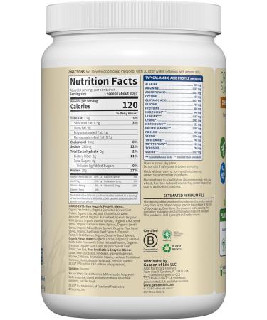 Garden of Life Vegan Protein Powder - Caramel Mocha Latte | 20g Plant Protein BCAAs Probiotics & Digestive Enzymes | Gluten-Free Non-GMO - Shop Internationally - Buy Online on GoSupps.com