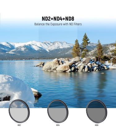 NEEWER 55mm Filter and Lens Accessories Kit with Lens Cap, Lens Hoods, Filter Pouch, Safety Tether, Cleaning Cloth - ND2 ND4 ND8 UV CPL FLD - Buy Online on GoSupps.com