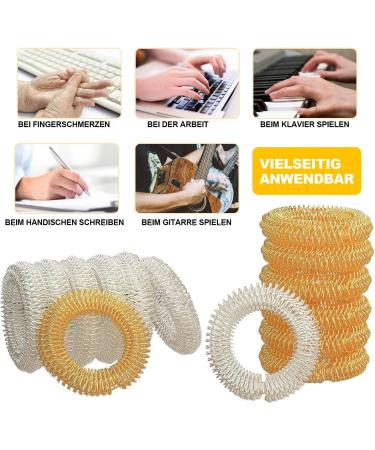 Premium Acupressure Massage Rings Set - 14er Stress Relief for Adults & Kids | Gold & Silver | International Shipping - Buy Online on GoSupps.com