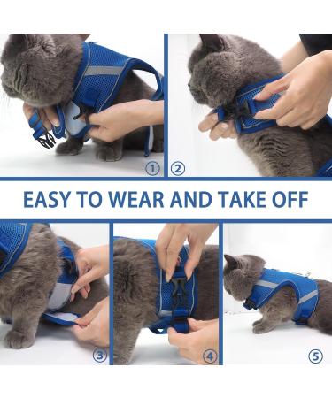 Cat Leash with Dishes - Reflective Patrols & Breakout Safety for Cats | International Shipping - Buy Online on GoSupps.com